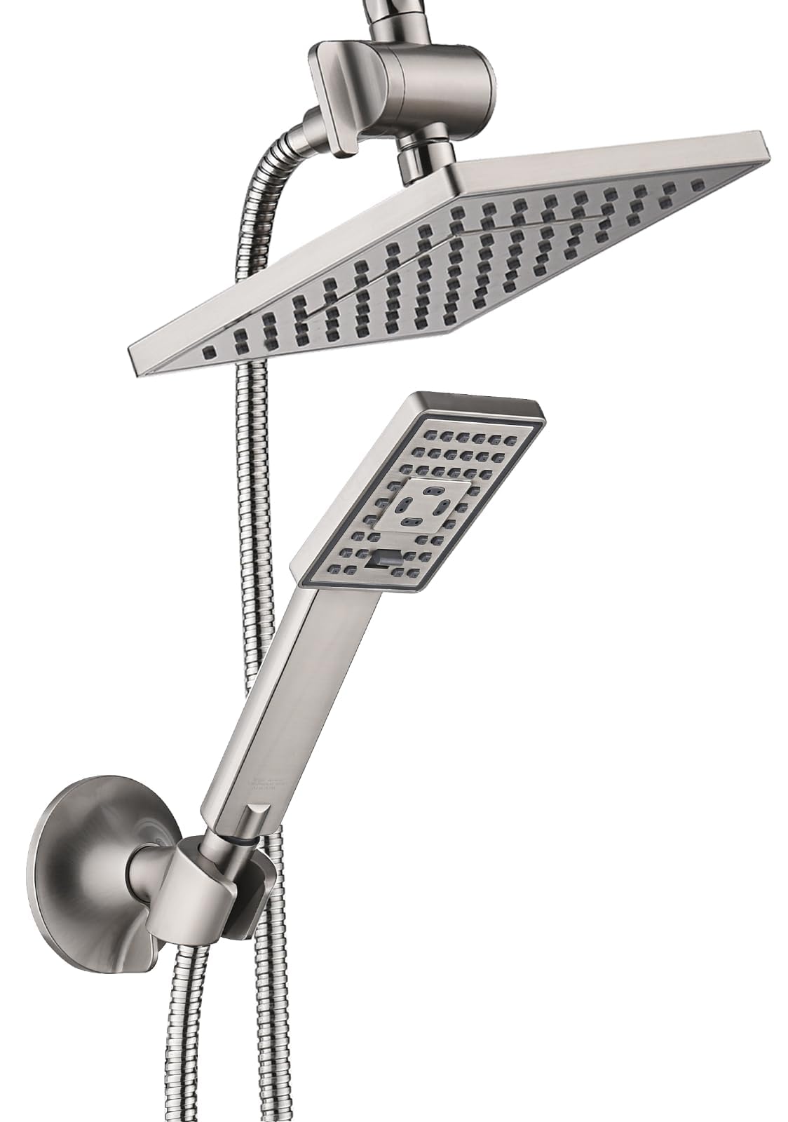 Dual Shower Head-Rain Shower Head with Handheld Shower Set, Diverter