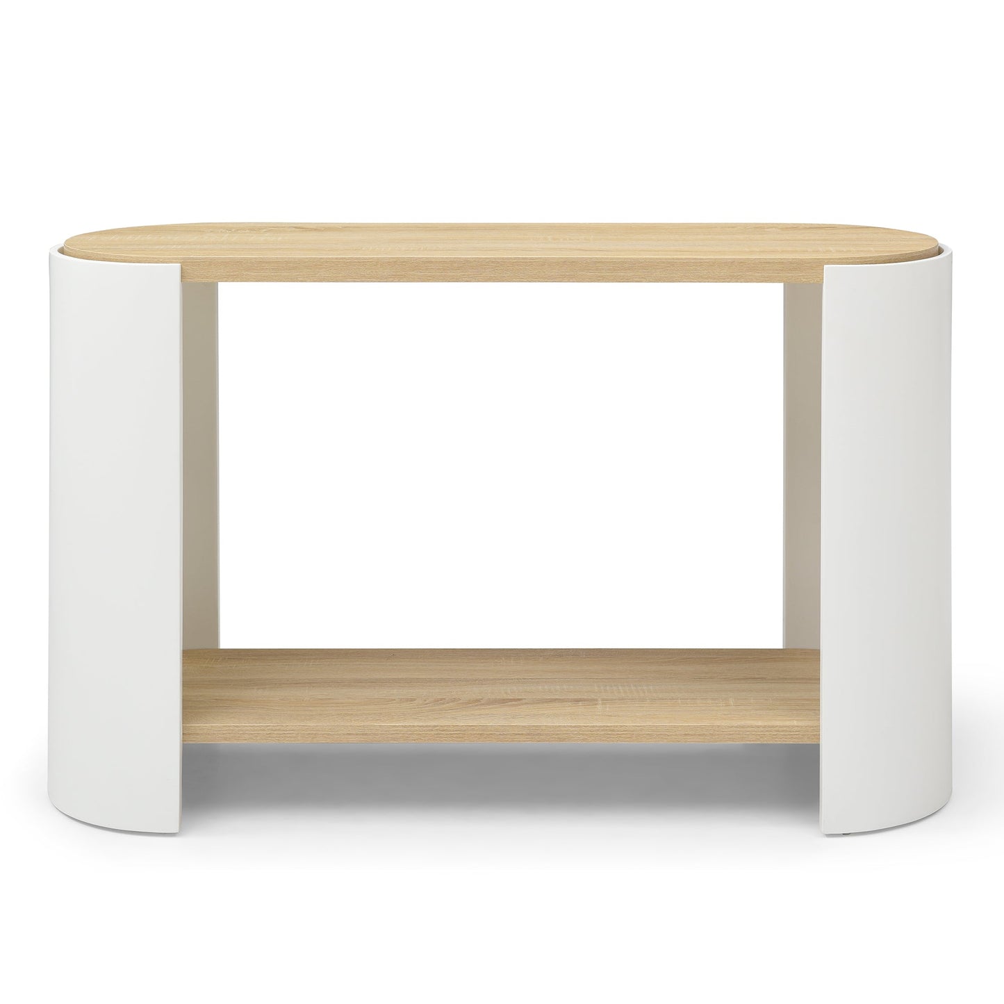 End Table with 2-Layer Storage Shelves