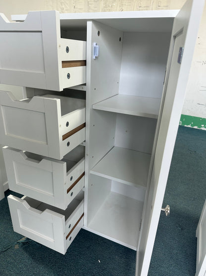 Bathroom Storage Cabinet with 4 Drawers and 1 Door