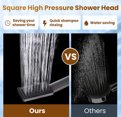 Dual Shower Head-Rain Shower Head with Handheld Shower Set, Diverter