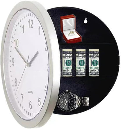 Real Clock Diversion Safe - Discreet Secret Compartments Of A Wall Clock To Store Money, Jewelry, Or Other Valuables