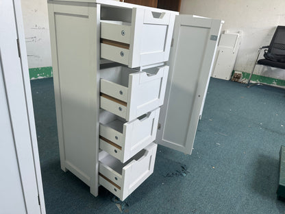 Bathroom Storage Cabinet with 4 Drawers and 1 Door