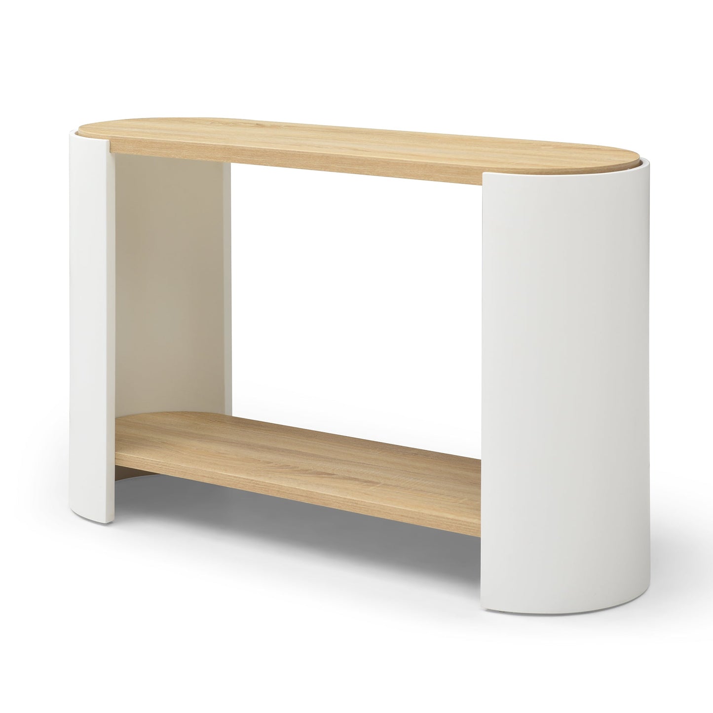 End Table with 2-Layer Storage Shelves