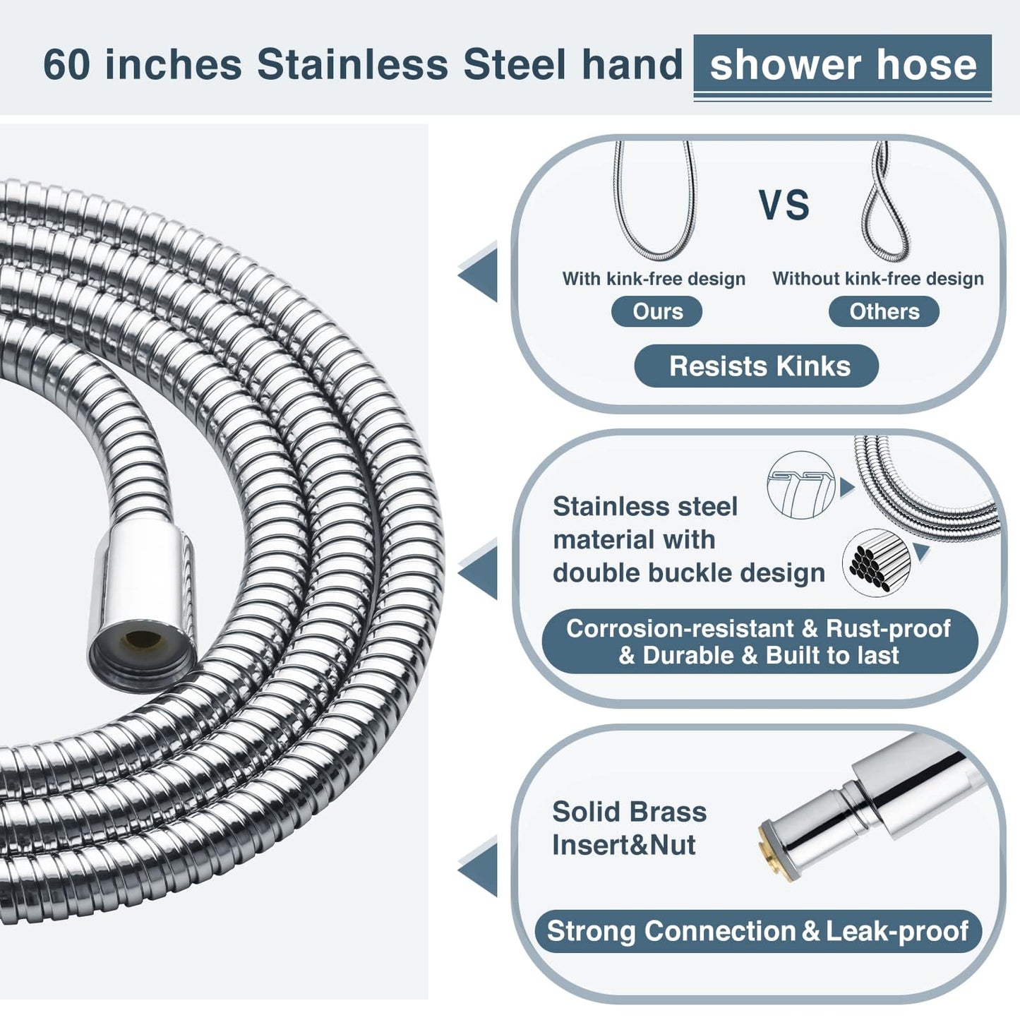 Dual Shower Head-Rain Shower Head with Handheld Shower Set, Diverter