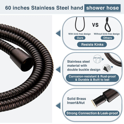 Dual Shower Head-Rain Shower Head with Handheld Shower Set, Diverter