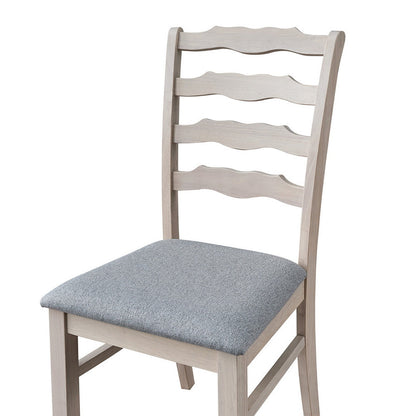 ACTU Farmhouse Dining Table Set with Upholstered Chairs for 4–6