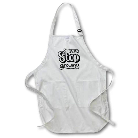 Apron - Never Stop Growing 3dRose - Rosette - Mental Health Awareness