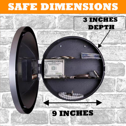 Real Clock Diversion Safe - Discreet Secret Compartments Of A Wall Clock To Store Money, Jewelry, Or Other Valuables