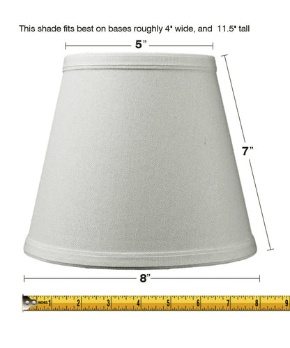 8"W x 7"H Empire Linen Edison Clip On Lamp Shade Light Oatmeal
