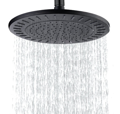 9-Inch Waterfall Rain Shower Head with Adjustable Angle and Anti-Clog Silicone Nozzles