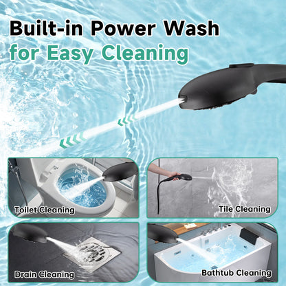 Handheld Shower Head, 9-Spray Showerhead with 69" Hose, Bracket