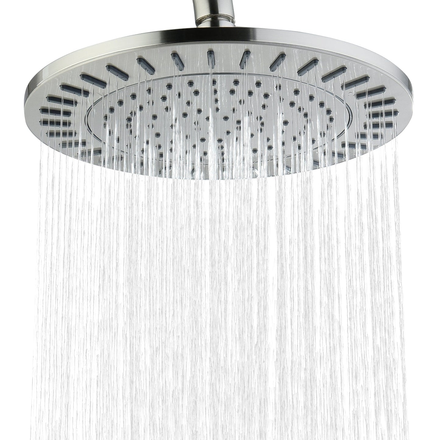9-Inch Waterfall Rain Shower Head with Adjustable Angle and Anti-Clog Silicone Nozzles