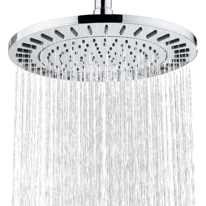 9-Inch Waterfall Rain Shower Head with Adjustable Angle and Anti-Clog Silicone Nozzles