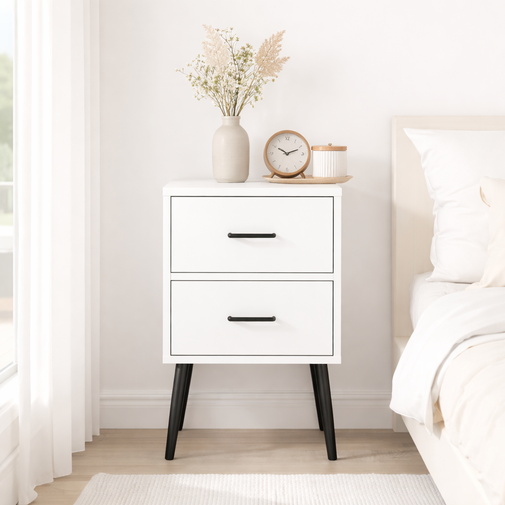 Modern 2-Drawer Nightstand