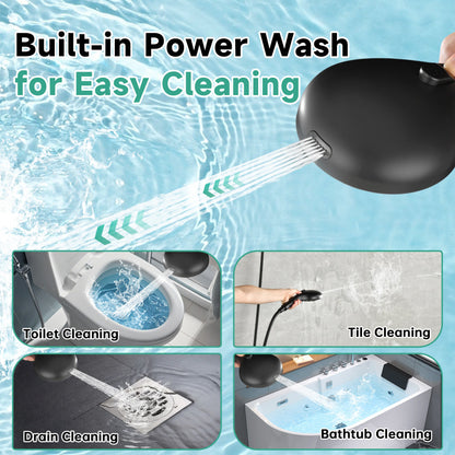 Handheld Shower Head, 9-Spray Showerhead with 69" Hose, Bracket