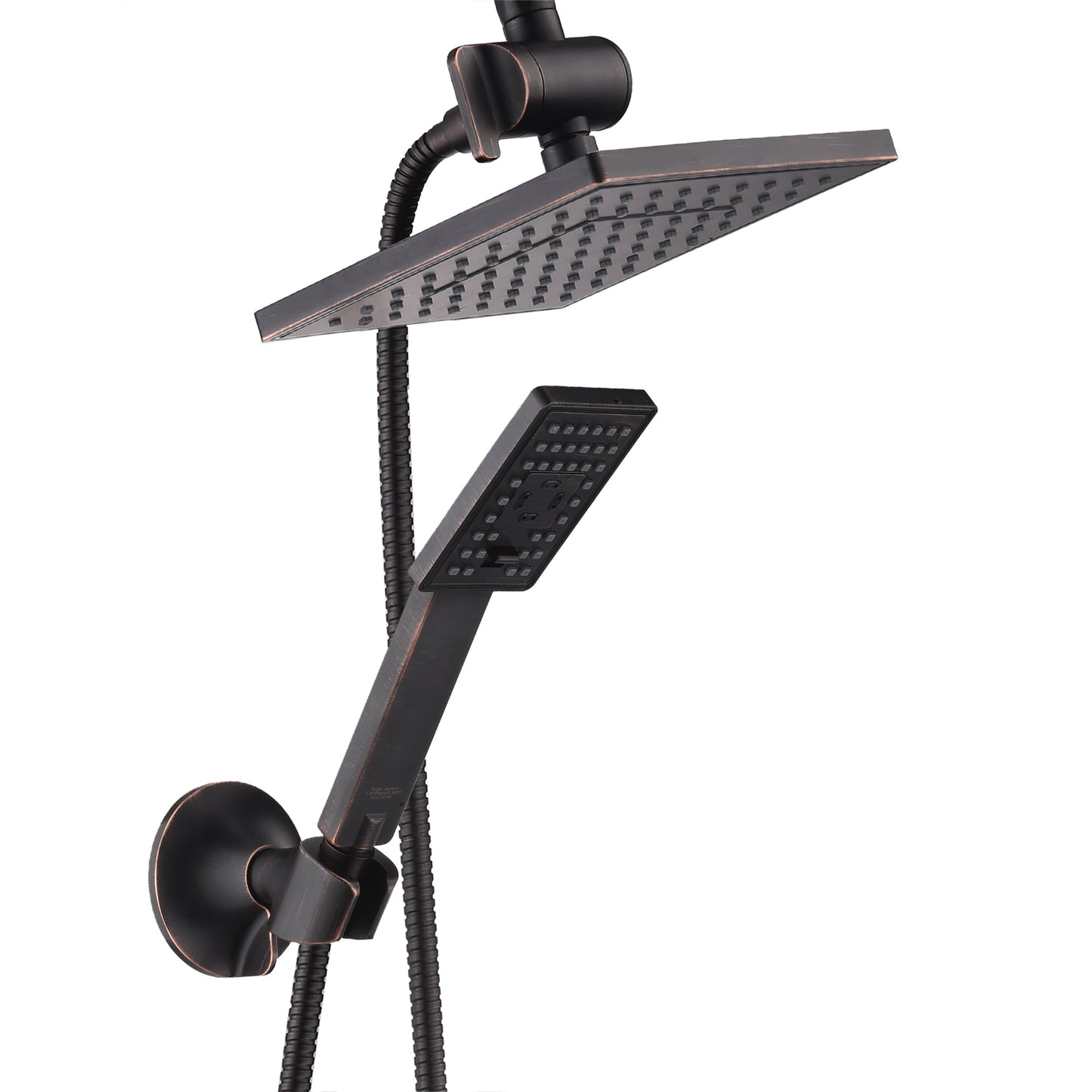 Dual Shower Head-Rain Shower Head with Handheld Shower Set, Diverter