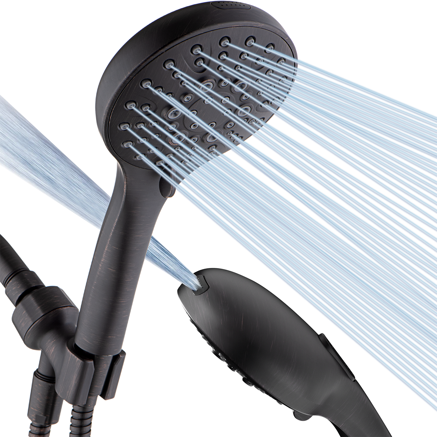 Handheld Shower Head, 9-Spray Showerhead with 69" Hose, Bracket