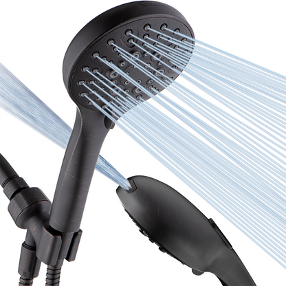 Handheld Shower Head, 9-Spray Showerhead with 69" Hose, Bracket