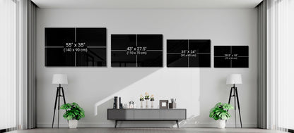 Golden Black Lily Elegance Glass Wall Art